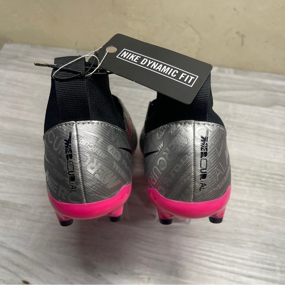 Nike Zoom Mercurial Superfly 9 Silver Pink Girl’s Soccer Cleats Size 5.5Y New - Picture 4 of 10